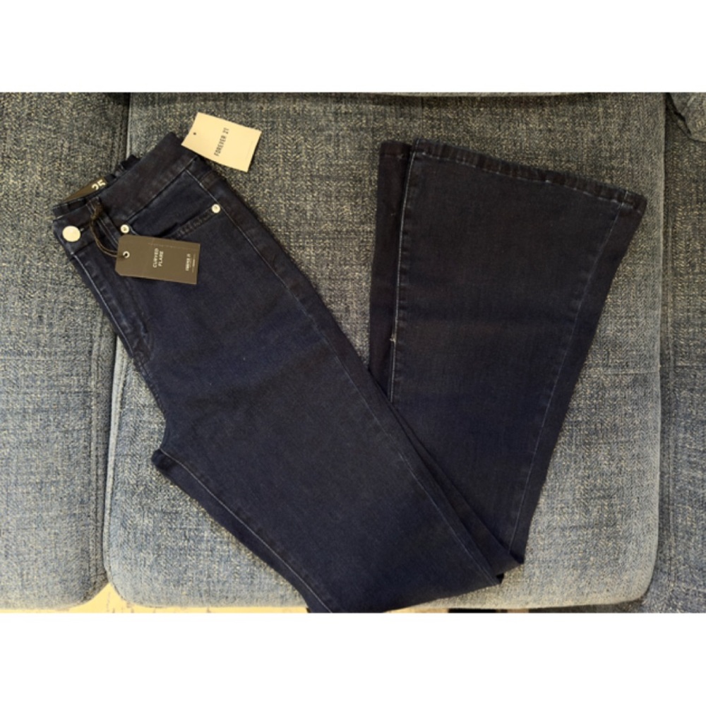 Forever 21 Curved Fit High Rise Flare Jeans